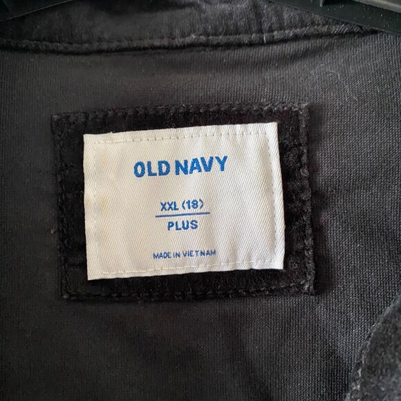 Girls Old Navy Velvet Cropp Black Jacket Size XXL (‎ 18 ) Plus - Picture 2 of 10